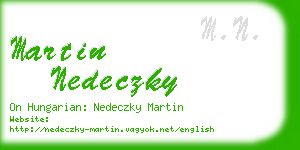 martin nedeczky business card